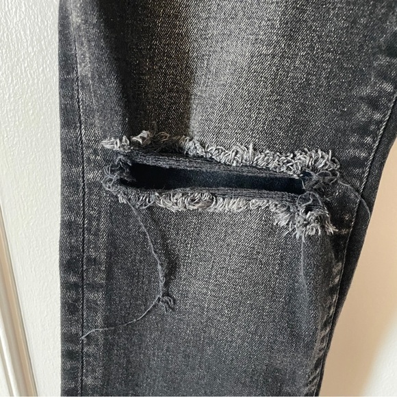 Moussy Vintage Black Mid-rise Stretch Fremont Crop Raw hem Jean Japan Denim 26 - Picture 7 of 12